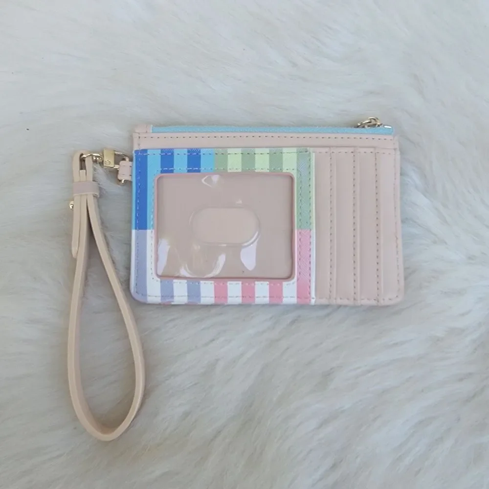 Spartina 449 overboard striped slimcard coin purse wristlet